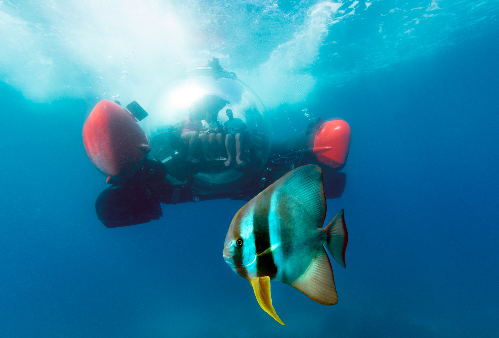 U-Boat Worx private submersible C-Explorer 3 uses as Tourist submarine in the Seychelles