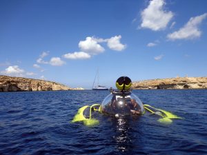 U-Boat Worx private submarine sailing on the surface