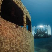 Private submarine wreck diving