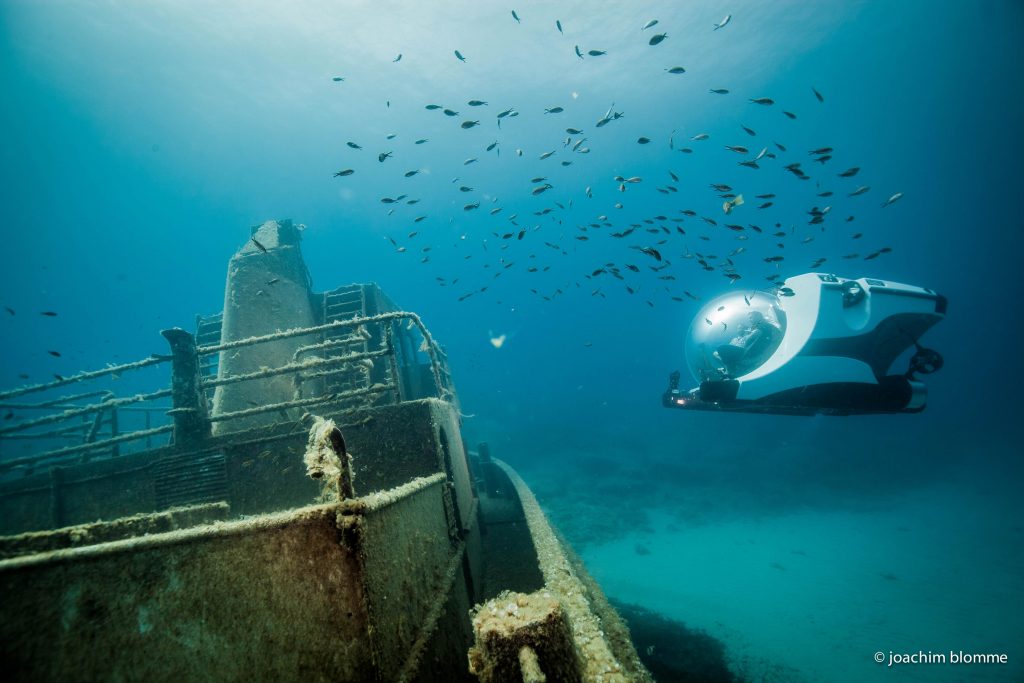 Private submarine wreck diving