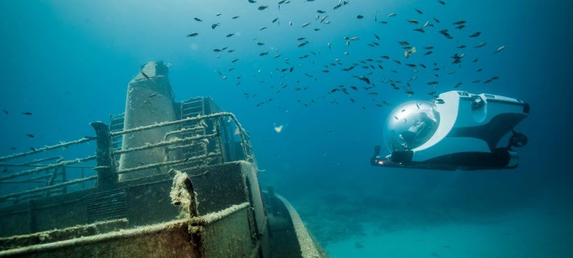 Private submarine wreck diving