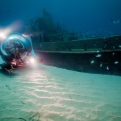 Private submarine wreck diving