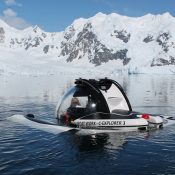 M/Y Legend submarine in Antarctica