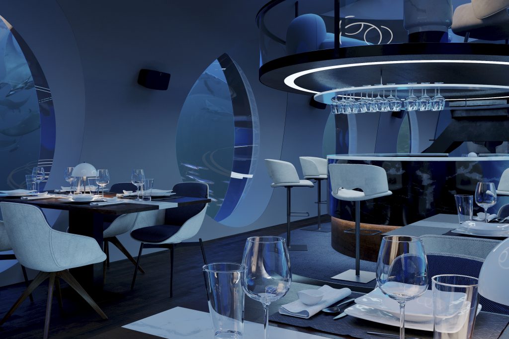 Dining area on board U-Boat Worx UWEP | Superyacht Content